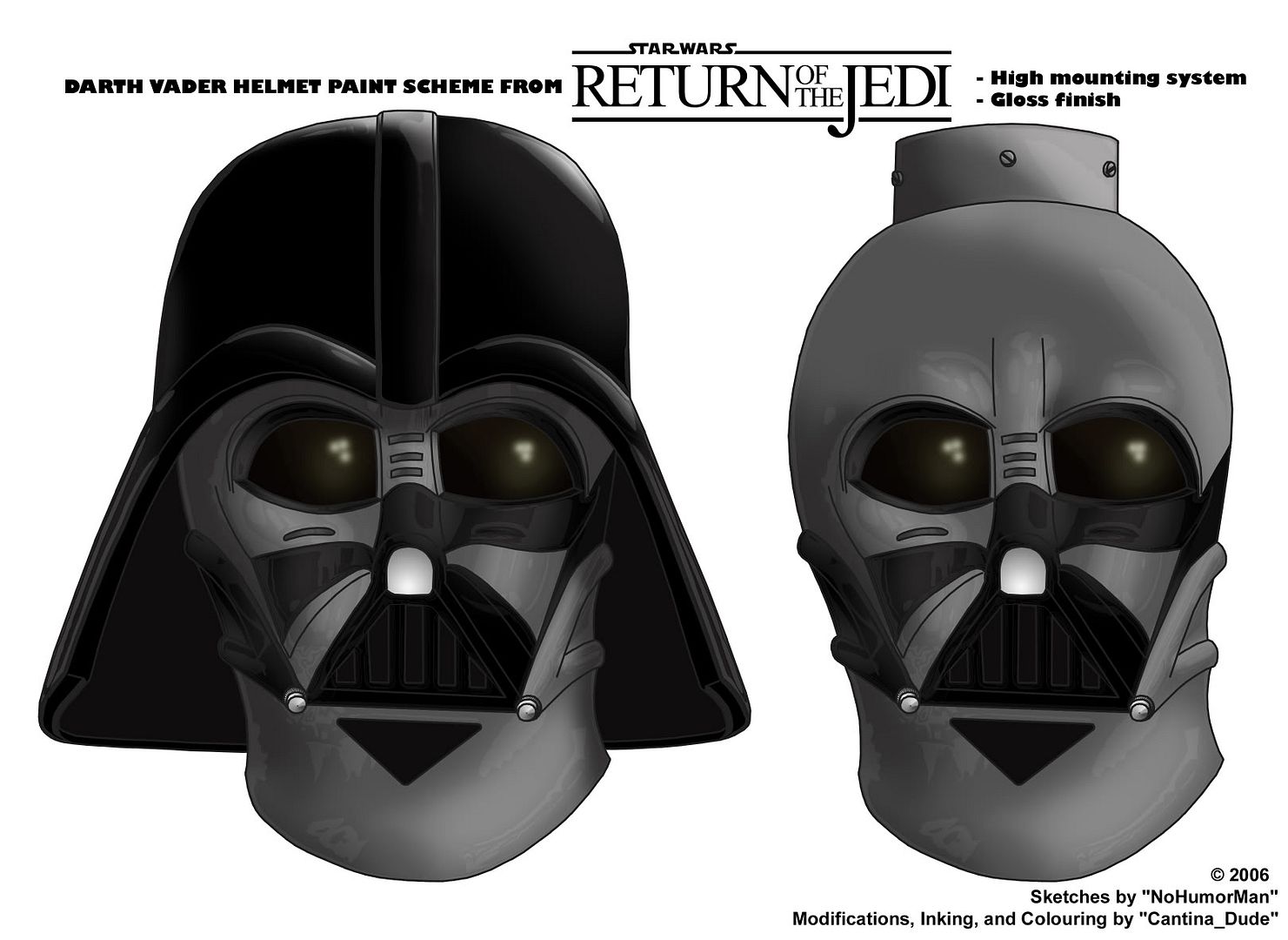 The Prop Den • Vader Color Templates by Too much Garlic/Cantina Dude